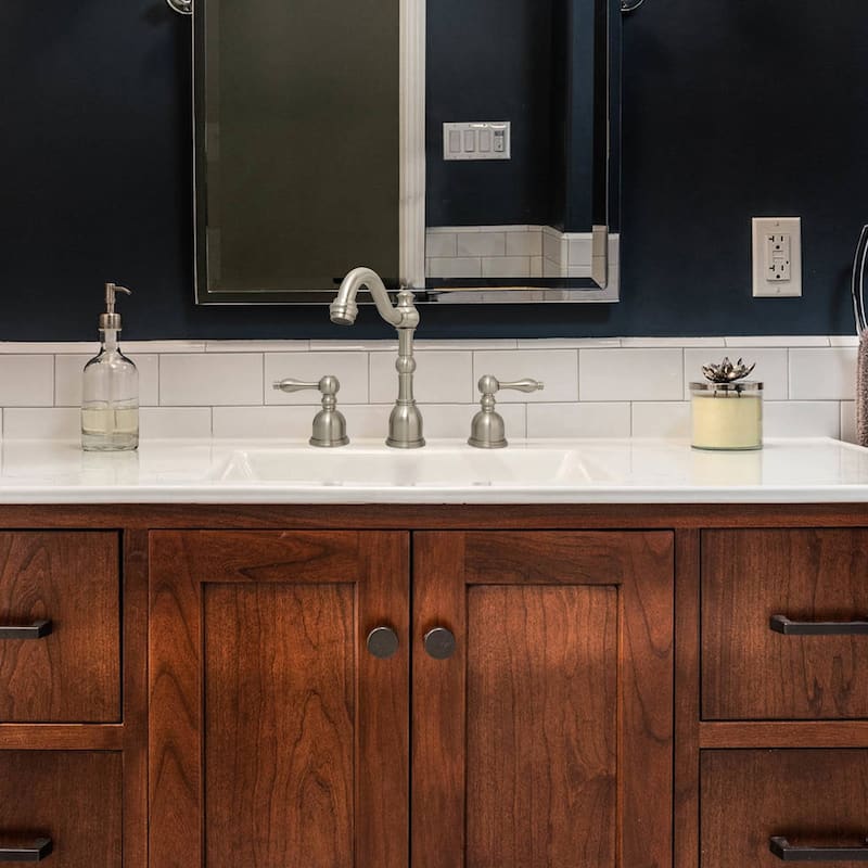 Widespread Two-handle Copper Bathroom Faucet