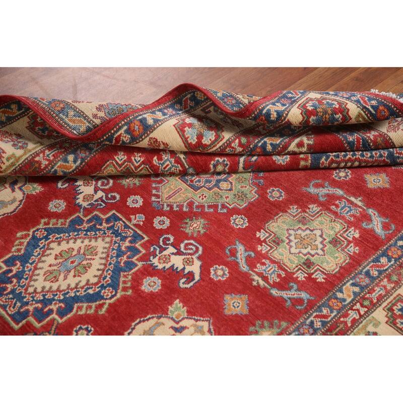 Traditional Kazak Area Rug Handmade Living Room Wool Carpet - 4'11" x 6'5"