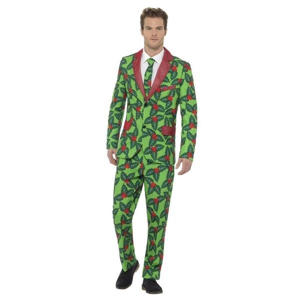 44" Green and Red Holly Berry Suit Men Adult Christmas Costume - Medium - Bed Bath & Beyond - 29184384 44" Green and Red Holly Berry Suit Men Adult Christmas Costume - Medium - Bed Bath & Beyond - 29184384
