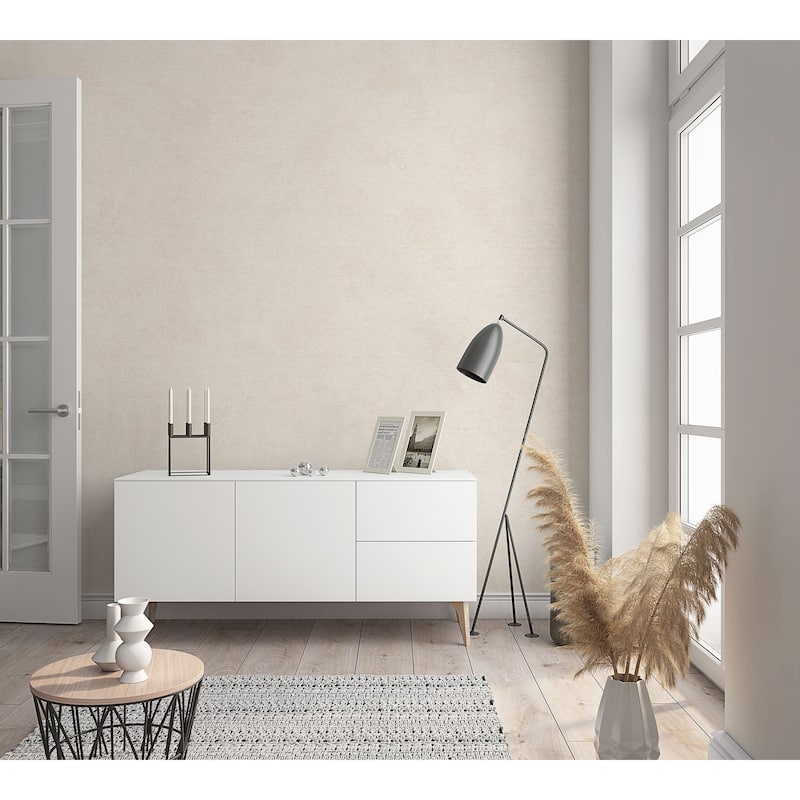 Galerie Wallcoverings Flora Plain Texture Vinyl on Non-woven Lustre Wallpaper Roll