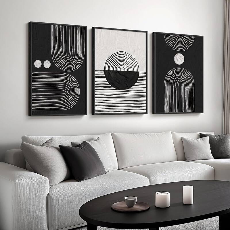 Mid-Century Modern Pictures Minimalist Bohemian Wall Art - 24 x 36