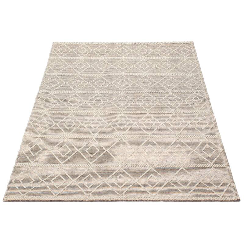 ECARPETGALLERY Braid weave Sienna Brown Wool Rug - 5'2 x 7'5