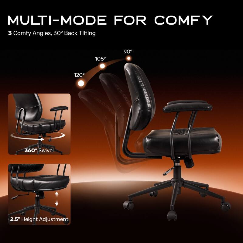 OVIOS Ergonomic PU Office Swivel Chair