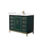Option Green, Bronze Trim, Carrara Cultured Marble Top