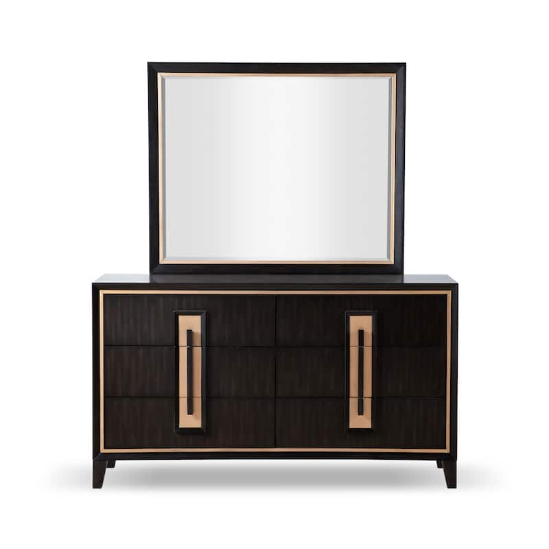 Furniture of America Nyx Modern Espresso 5-Piece Solid Wood Panel Bedroom Set