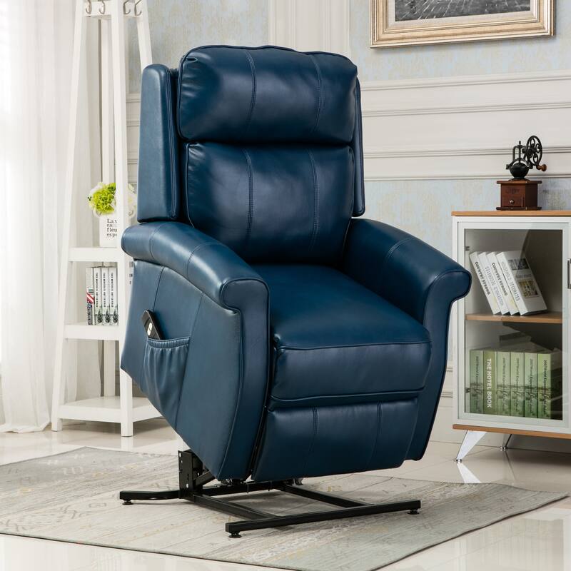 Lawrence Traditional Lift Chair by Greyson Living - Blue
