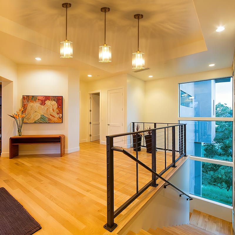 1-Light Crystal Pendant Lighting Fixtures for Sloped Ceiling