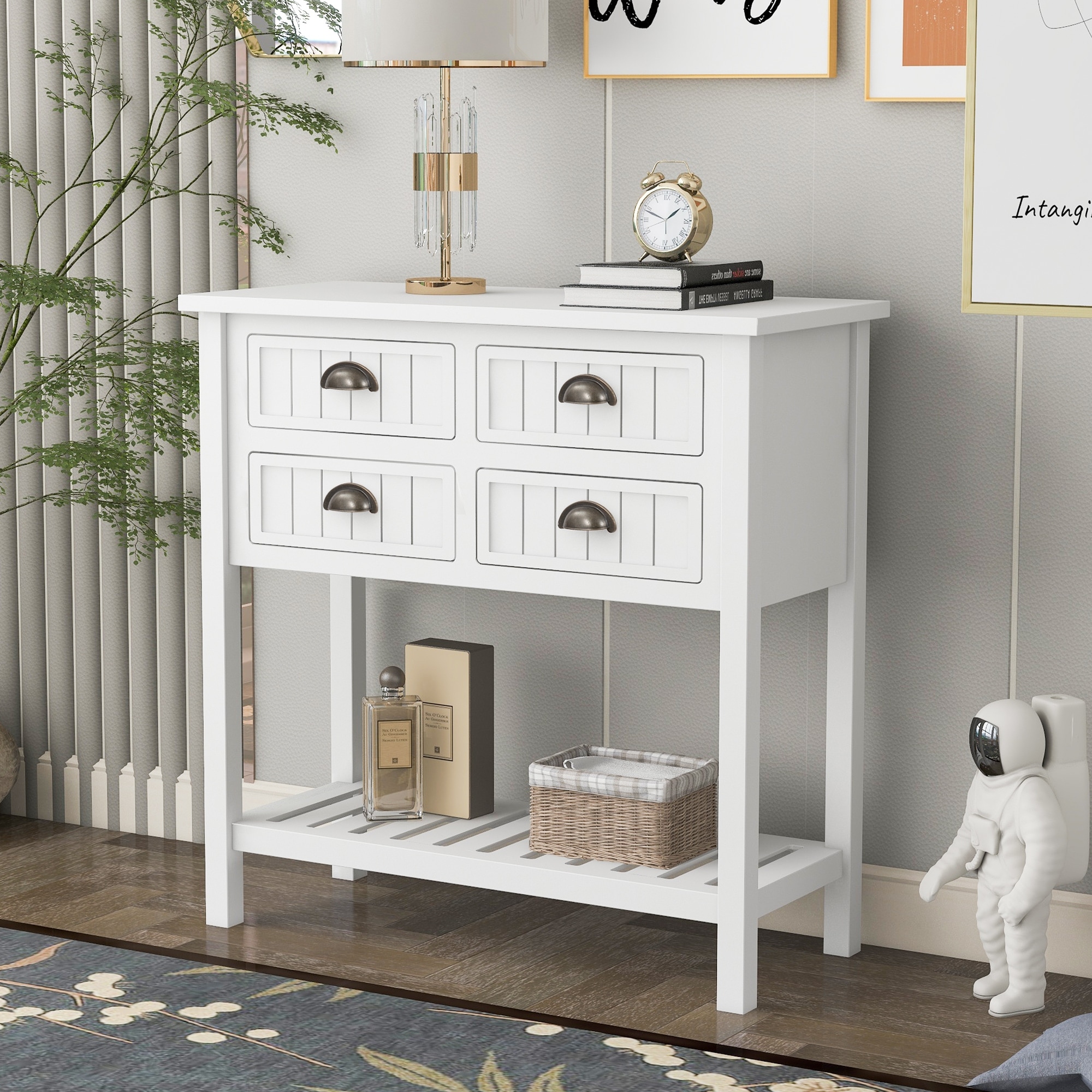 Buffet Sideboard Console Table With Bottom Shelf,coffee, Console, Sofa & End Tables