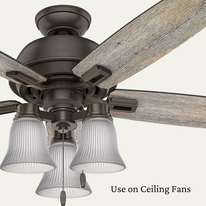 Ceiling Fan Light Covers: Clear Glass Shade Lamp Replacement Kit for Ceiling Fan Light Kits