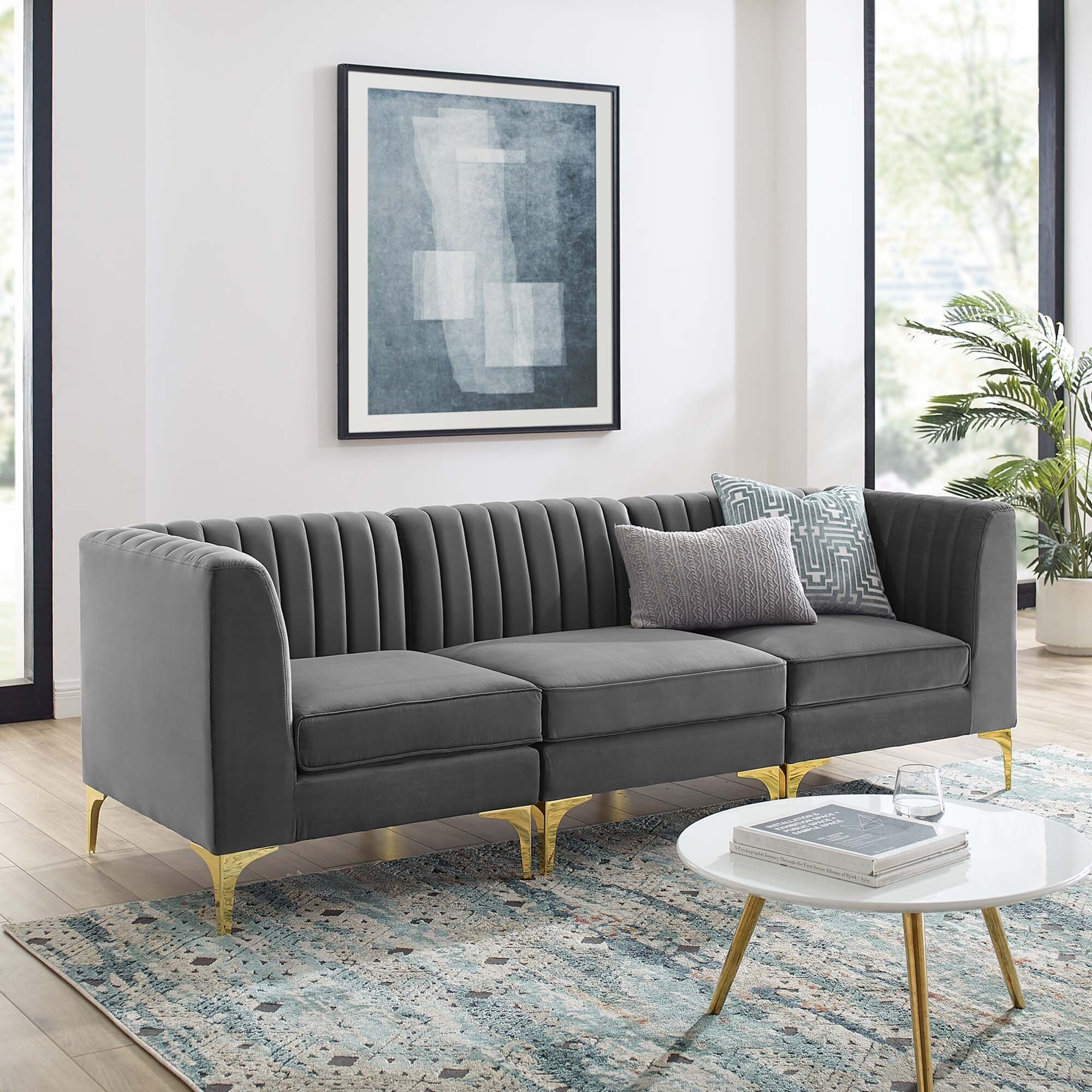 Velvet 3 seater sofa bed deals