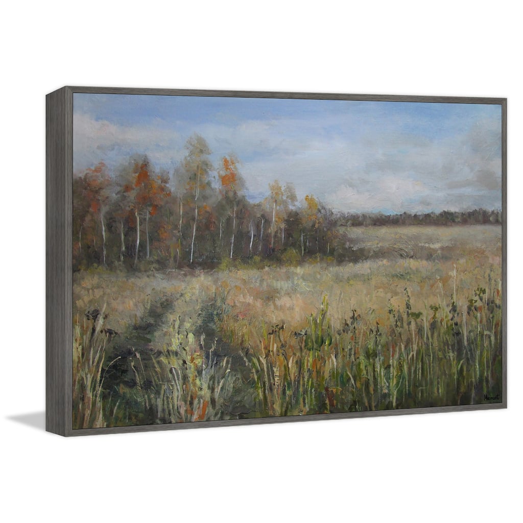 Summertime Fields Floater Framed Print on Canvas