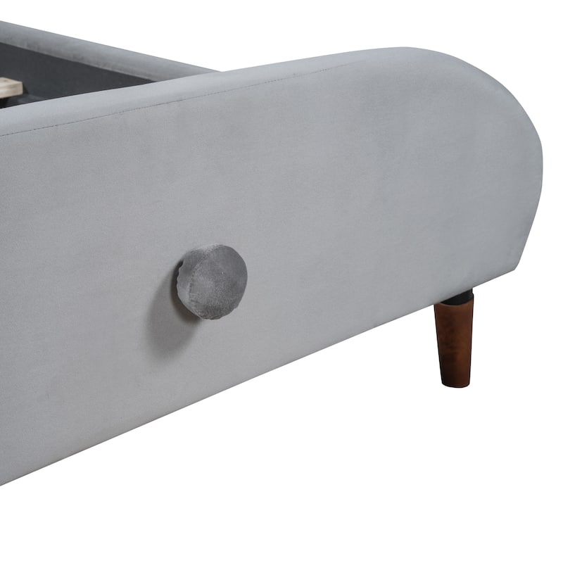 Platform Bed with Sheep-Shaped Headboard