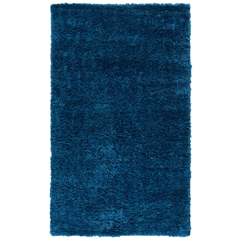 SAFAVIEH August Shag Solid 1.2-inch Thick Area Rug - 2' x 3' - Navy
