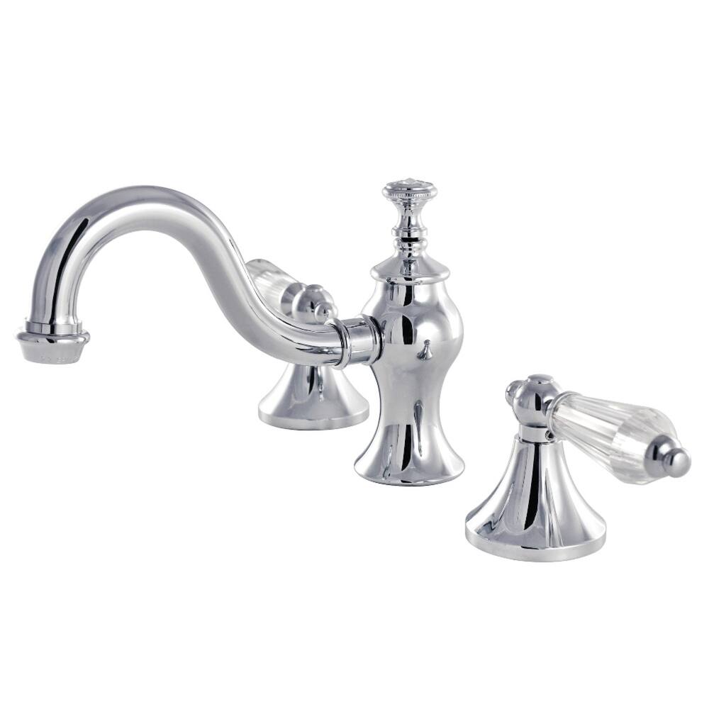 Kingston Brass Victorian Crystal Widespread Bathroom Faucet