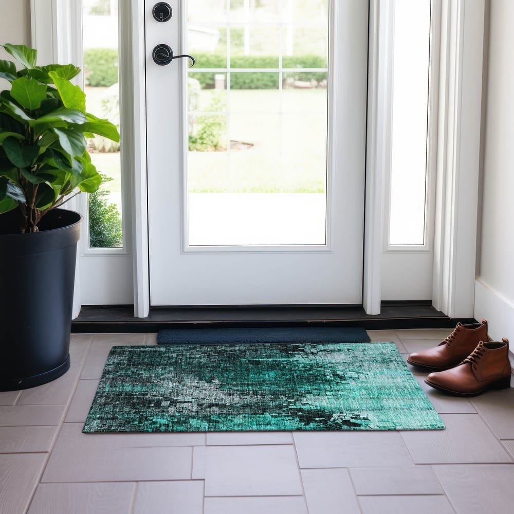 Machine Washable Indoor/ Outdoor Chantille Modern Ombre Rug