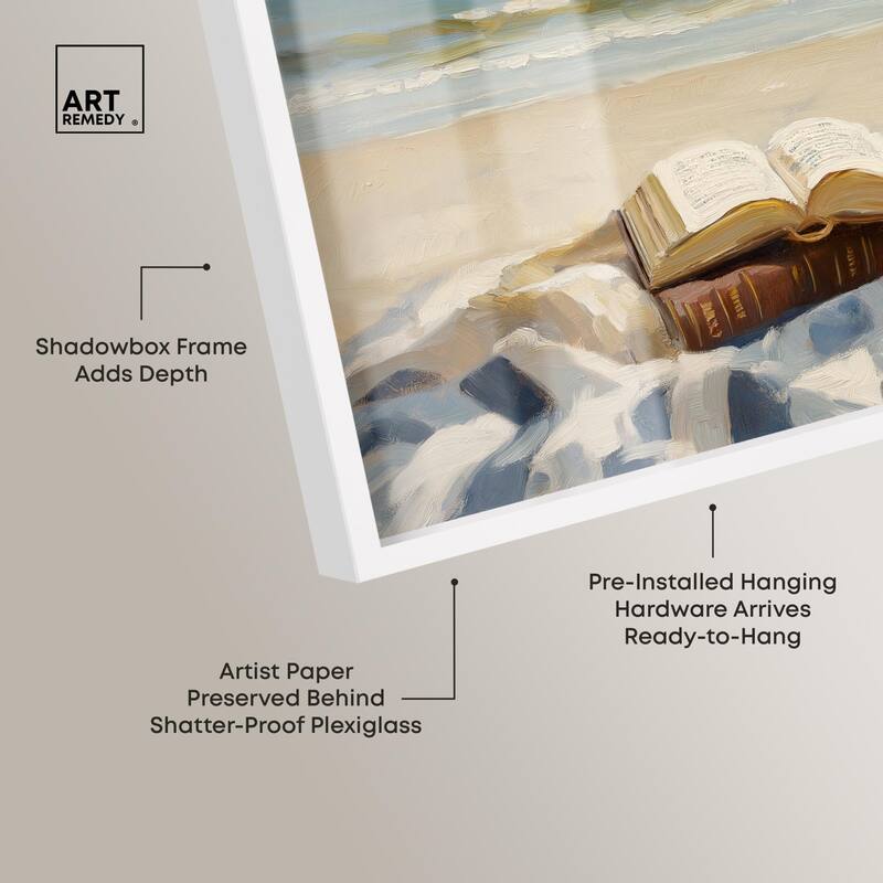 Beach Reading Shadowbox by Art Remedy