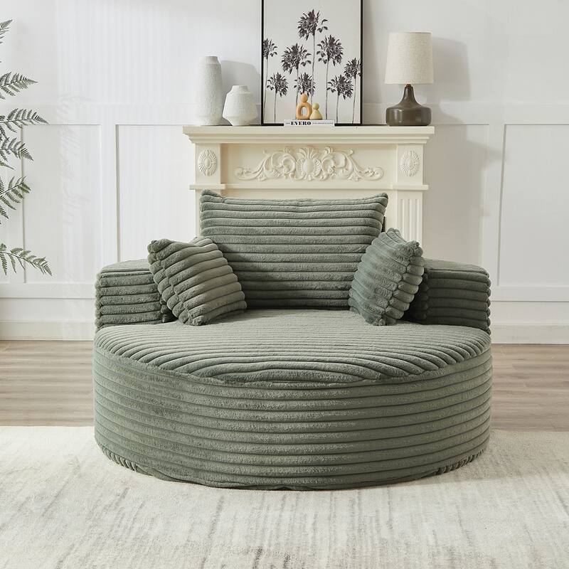 Corduroy Sponge single sofa,No Assembly Required