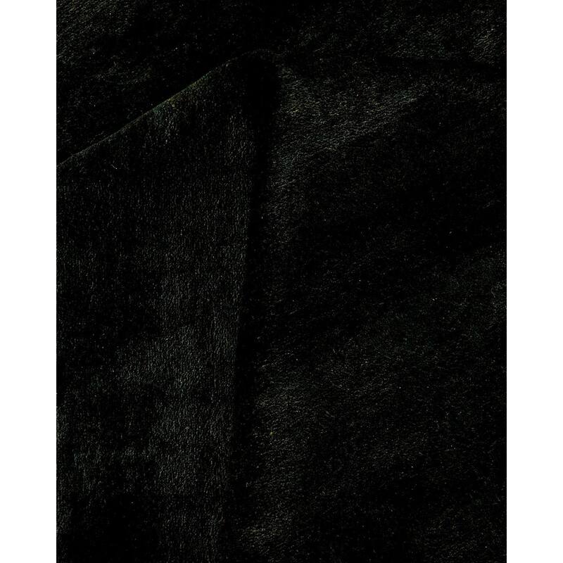 Overton Hand Knotted Wool Vintage Inspired Modern Contemporary Overdyed Black Area Rug - 10' 4" x 13' 9"