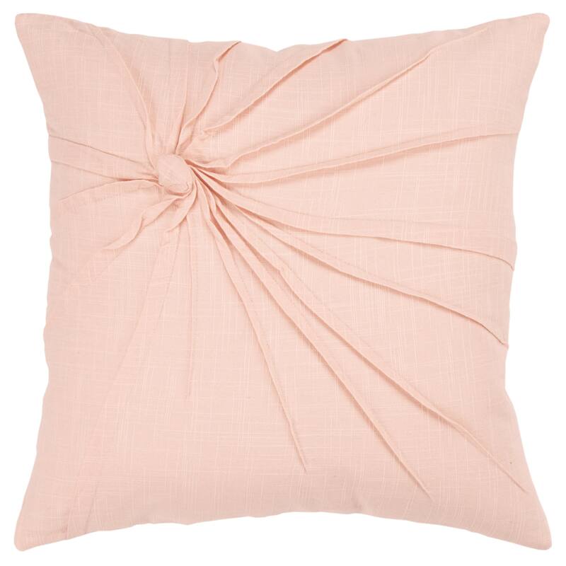 Twisted Knot Cotton Throw Pillow with Removable Cover