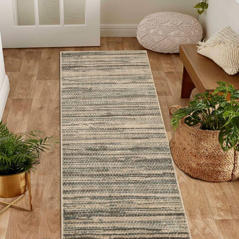 Superior Eclectic Abstract Lines Indoor Area Rug