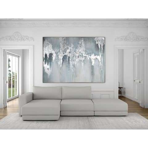 Exquisite Aquamarine, Hand Painted Canvas