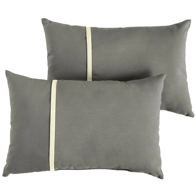 Sorra Home Sunbrella Outdoor Single Petite Flange Pillow Set of 2