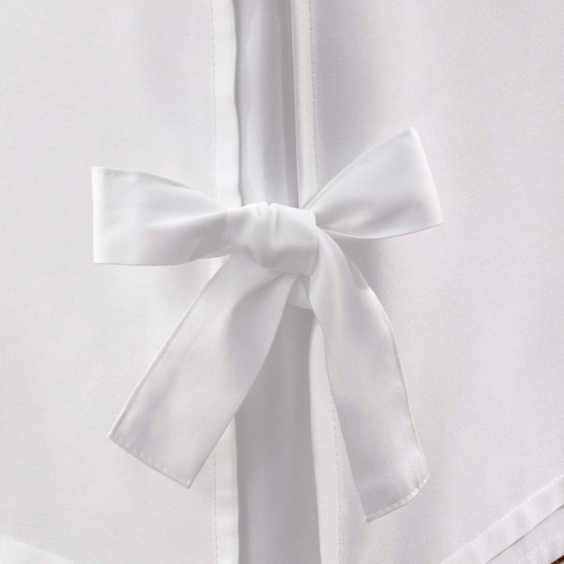 Laura Ashley Tailored White Cotton Bedskirt with Corner Ties