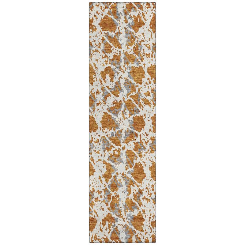Machine Washable Indoor/ Outdoor Abstract Modern Chantille Rug