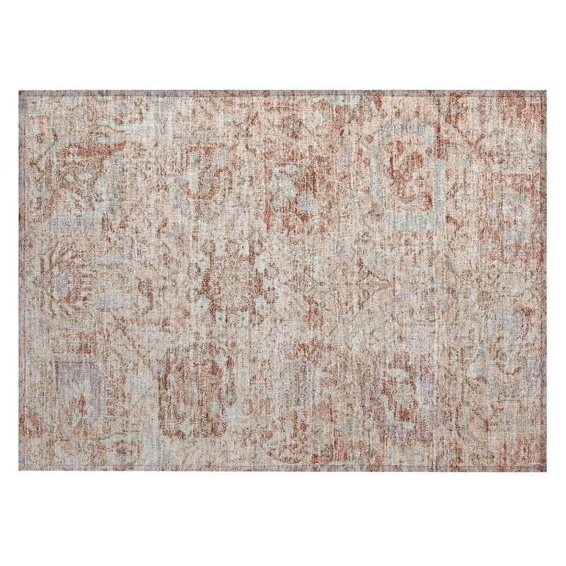 Machine Washable Indoor/ Outdoor Vintage Traditional Chantille Rug