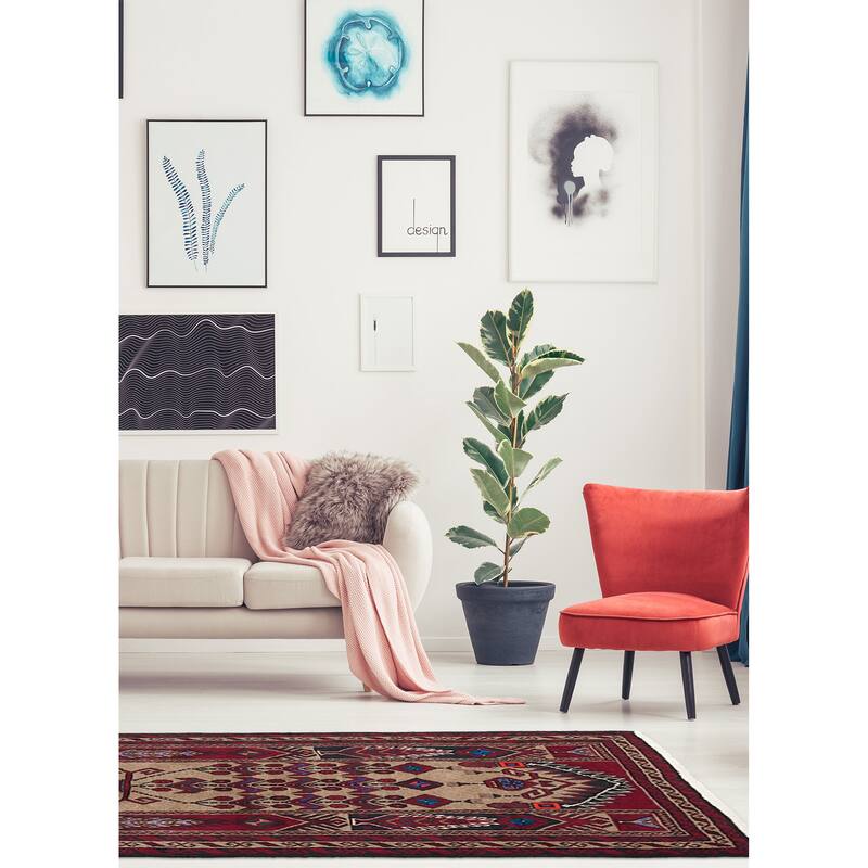 ECARPETGALLERY Hand-knotted Teimani Tan Wool Rug - 3'4 x 5'10