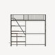preview thumbnail 7 of 8, Twin Loft Bed w/ LED Lighting & Multi-Storage, Heavy Duty Frame