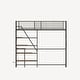 preview thumbnail 7 of 15, Twin Size Loft Bed with Built-in Charging Station & LED Lighting, Heavy-Duty Metal Loft Bed Frame with Desk & Safety Guardrails