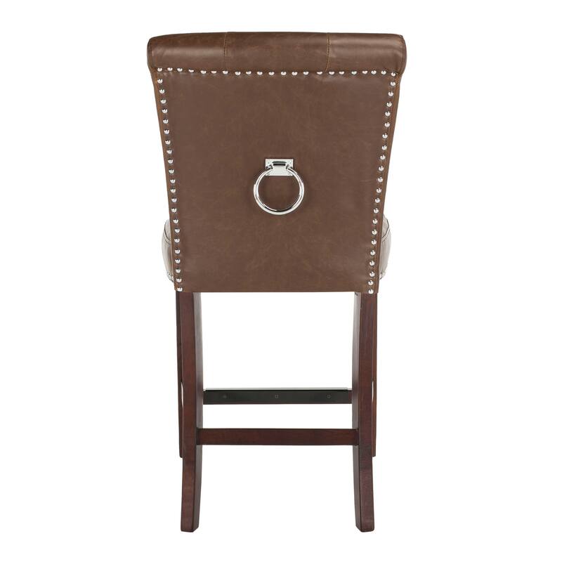 SAFAVIEH Maruse 26-inch Tufted Counter Stool (Set of 2) - 20" x 26.5" x 40.5" - 20Wx27Dx41H