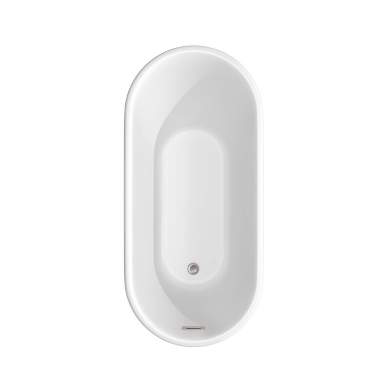 Wyndham Collection Ursula 59" Free Standing Acrylic Soaking Tub with