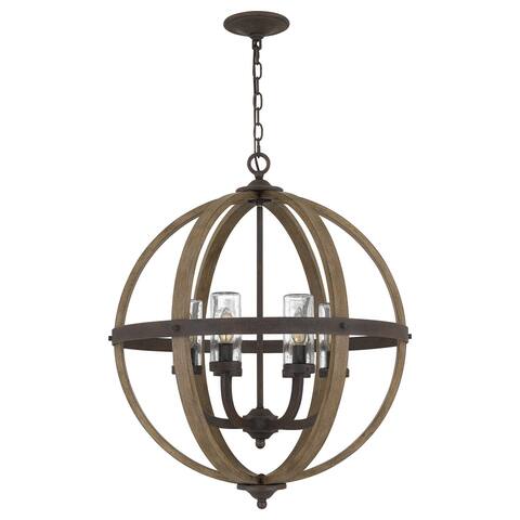 Quoizel Fusion Rustic Black 6-light Pendant