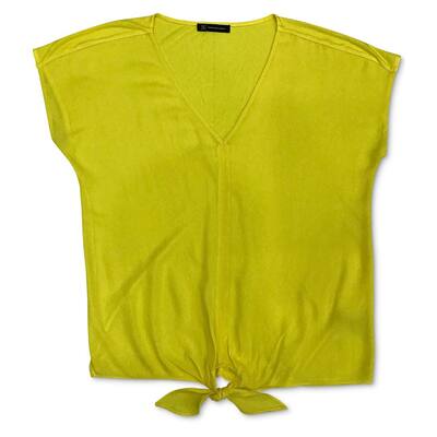I.N.C Womens Tie Front Pullover Blouse
