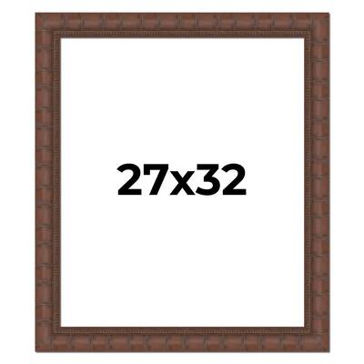 27x32 Frame Pewter Solid Wood Picture Frame Width 1.625 Inches | Interior Frame Depth 0.6875 Inches
