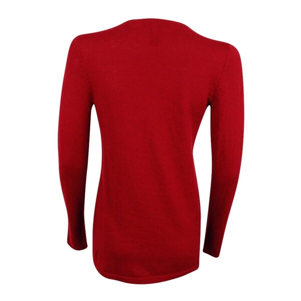 red wrap sweater women's