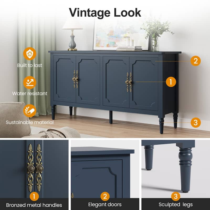 58'' Accent Cabinet with 4 Doors