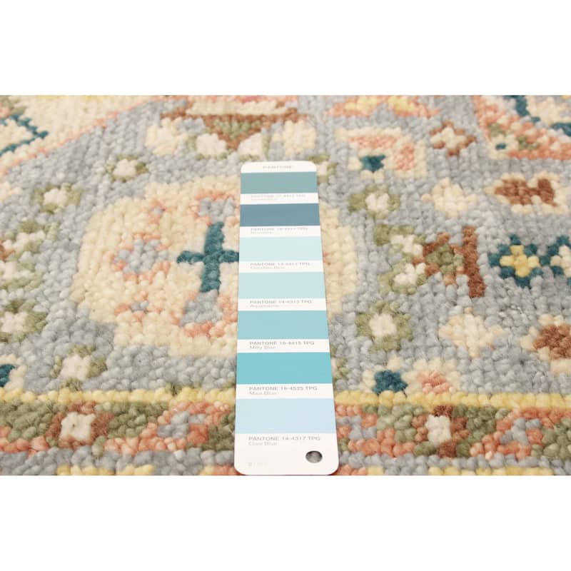ECARPETGALLERY Hand-knotted Jules Serapi Light Blue Wool Rug - 5'10 x 9'2