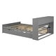 preview thumbnail 11 of 50, Full Size Wood Pltaform Bed with Twin Size Trundle, 3 Drawers, Upper Shelves and a set of USB Ports & Sockets