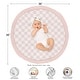 preview thumbnail 4 of 3, Sweet Jojo Designs Pink Gingham Checkered Plaid Girl Baby Tummy Time Playmat - Vintage Classic Checkerboard Geometric Minimalist