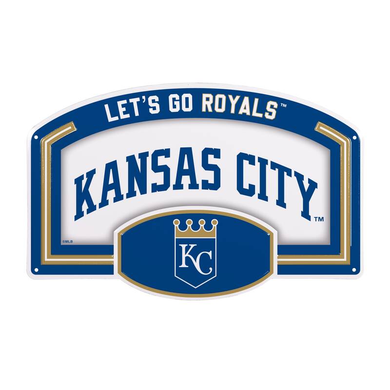 Kansas City Royals Embossed Steel Wall Sign, 11" x 17"