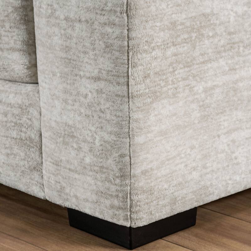 Furniture of America Rilsa USA Made 1-Seater Grey Upholstered Arm Chair with Pillows