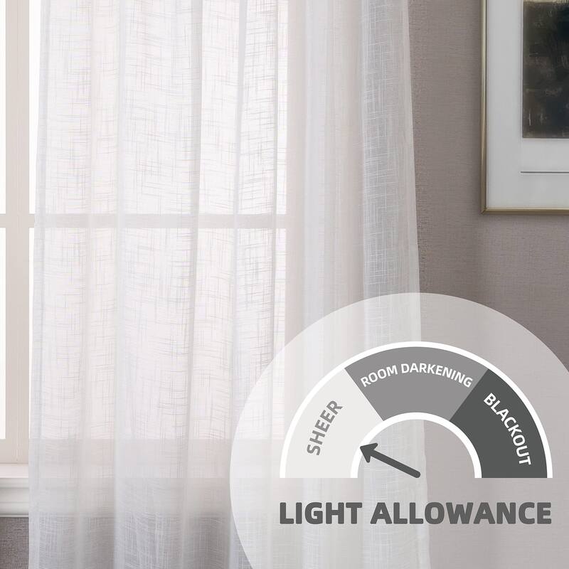 DriftAway Twist Tab Linen Textured Sheer Window Curtains