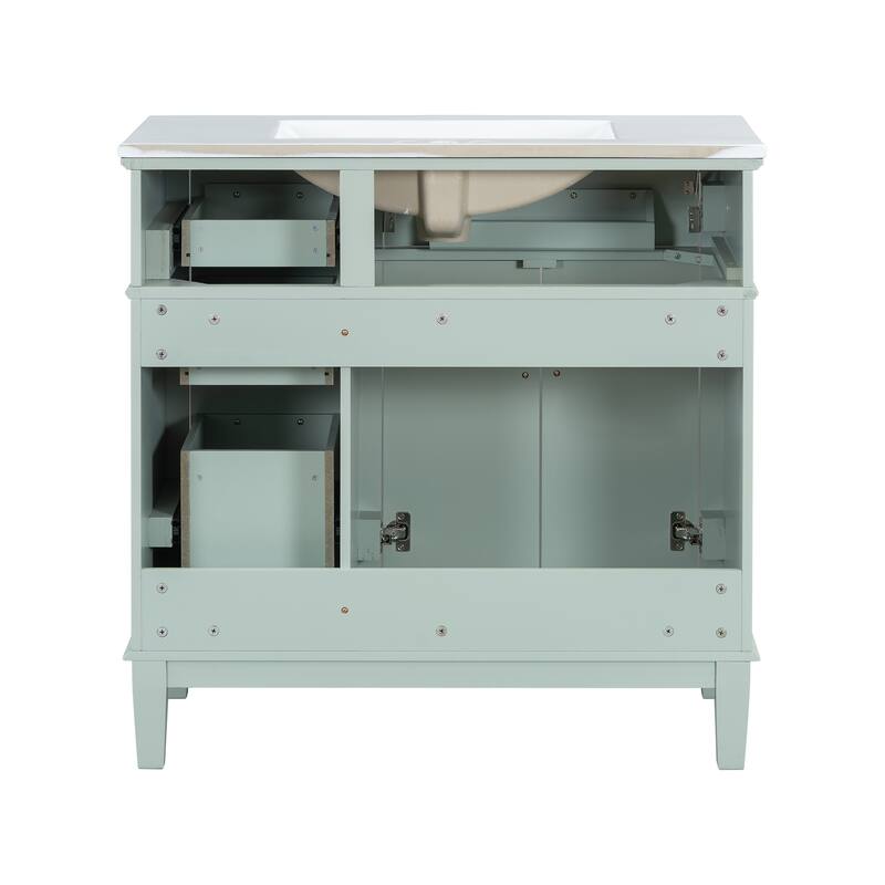 36" Modern Bathroom Vanity with Ceramic Sink