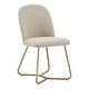 preview thumbnail 9 of 26, Cheyenne Gold Metal Dining Chair (Set of 2) by iNSPIRE Q Modern Beige