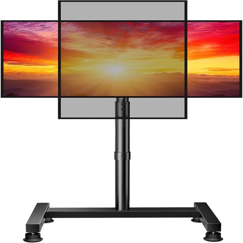 Floor TV Stand with Mount - Black