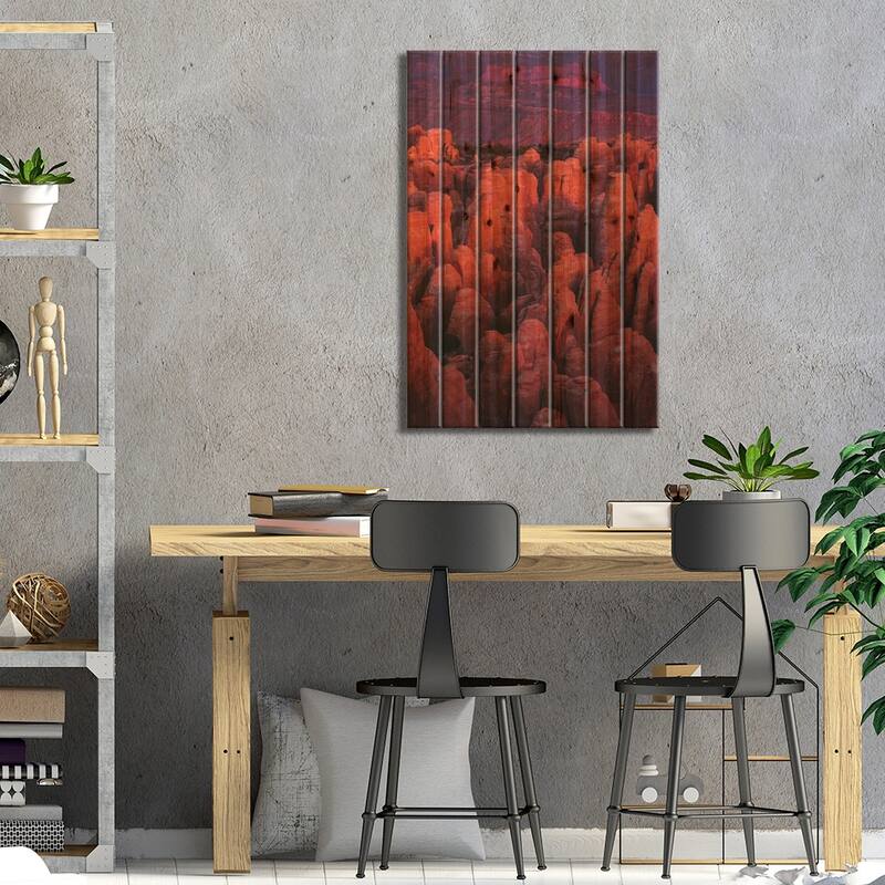 Fiery Furnace Print On Wood by Dustin LeFevre - Multi-Color