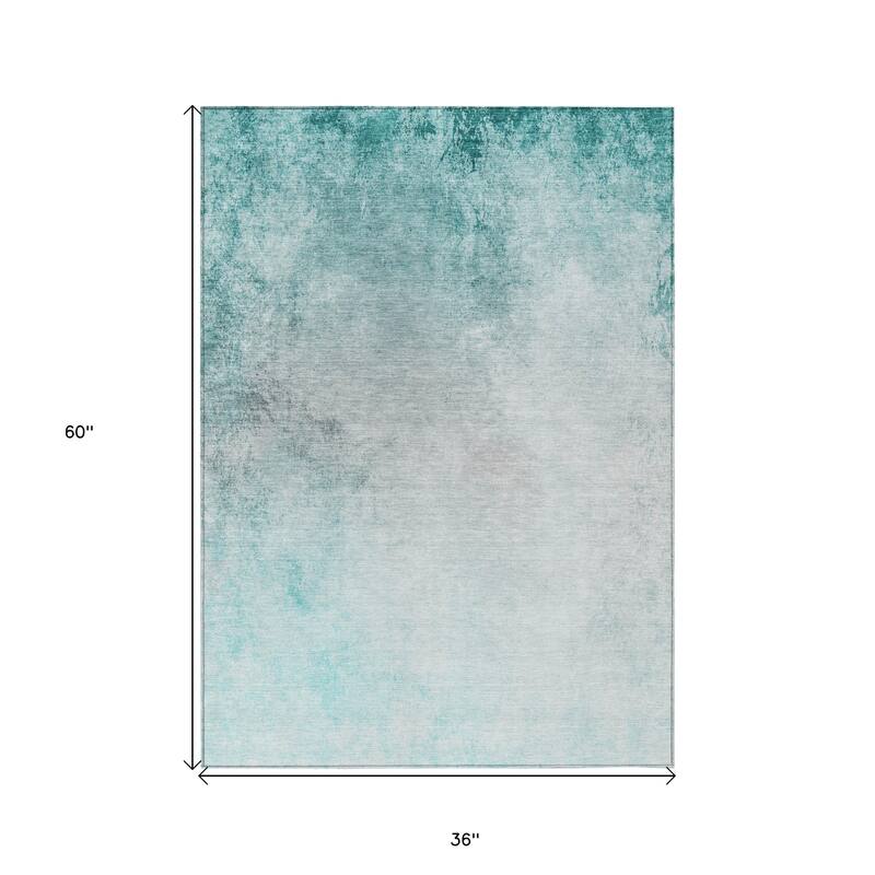 HomeRoots Ombre Transitional Rectangle Outdoor Rug